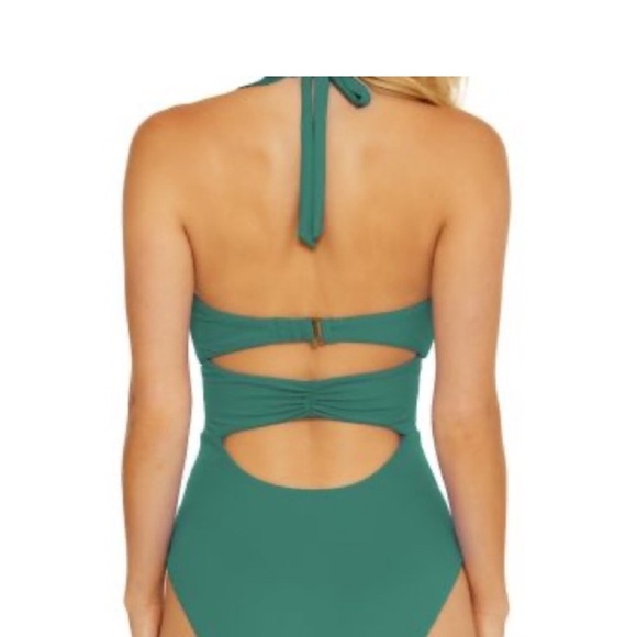 LUNA SWIM Bandeau One-Piece, Buckle Up Ivy Size L NWT - Picture 2 of 10